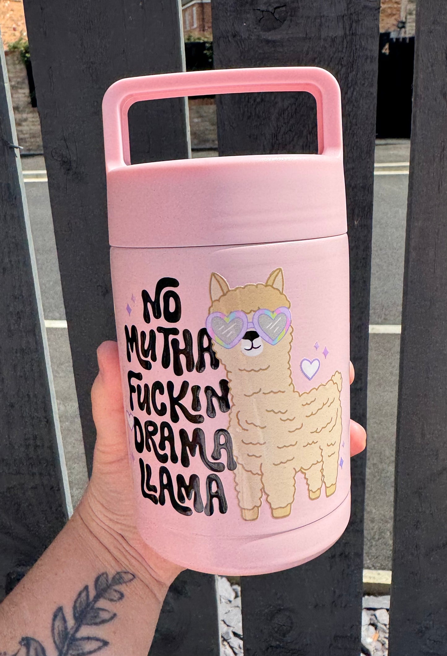 No Drama Llama Design Food Flask