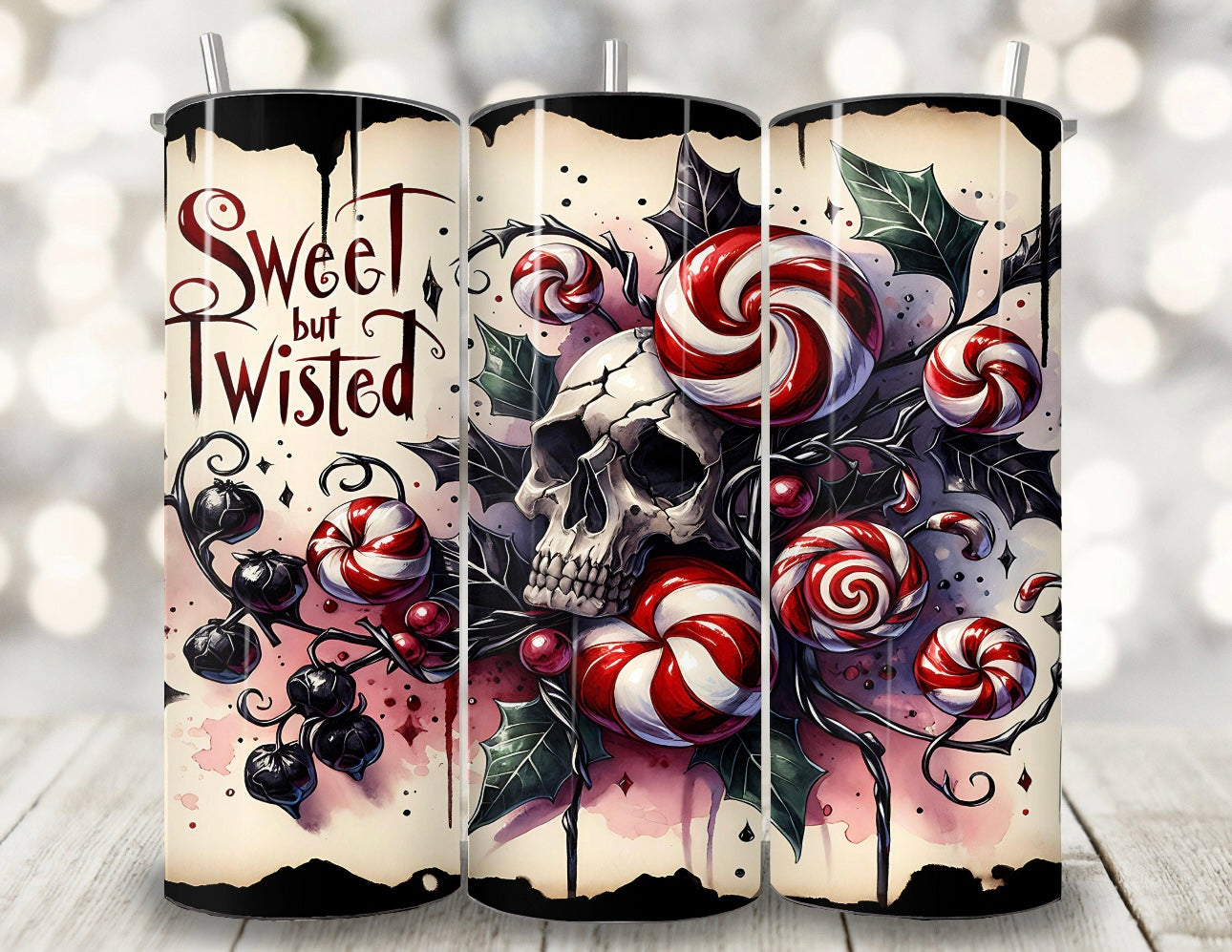 Skull Christmas 20oz Tumbler - Design 4