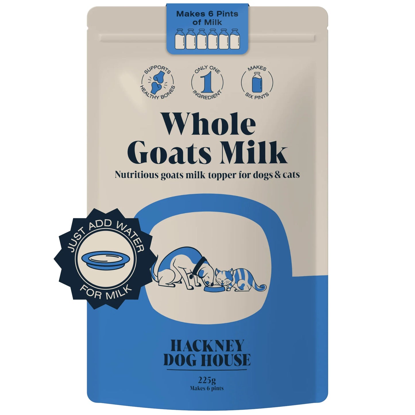 Hackney Dog House Whole Goats Milk - 225g