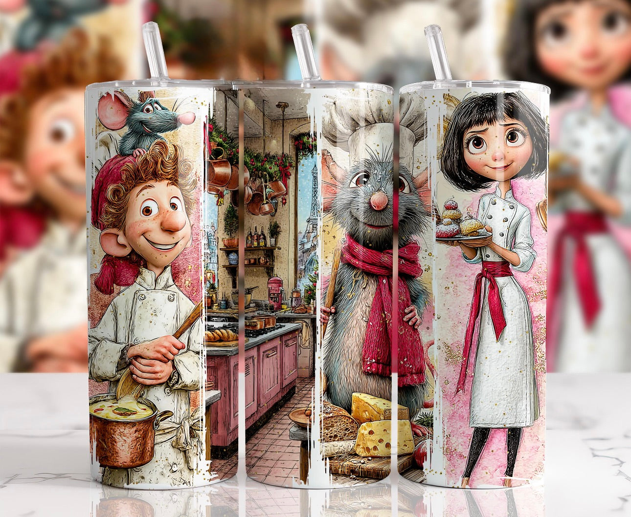 CHEF RAT DESIGN 20 OZ TUMBLER