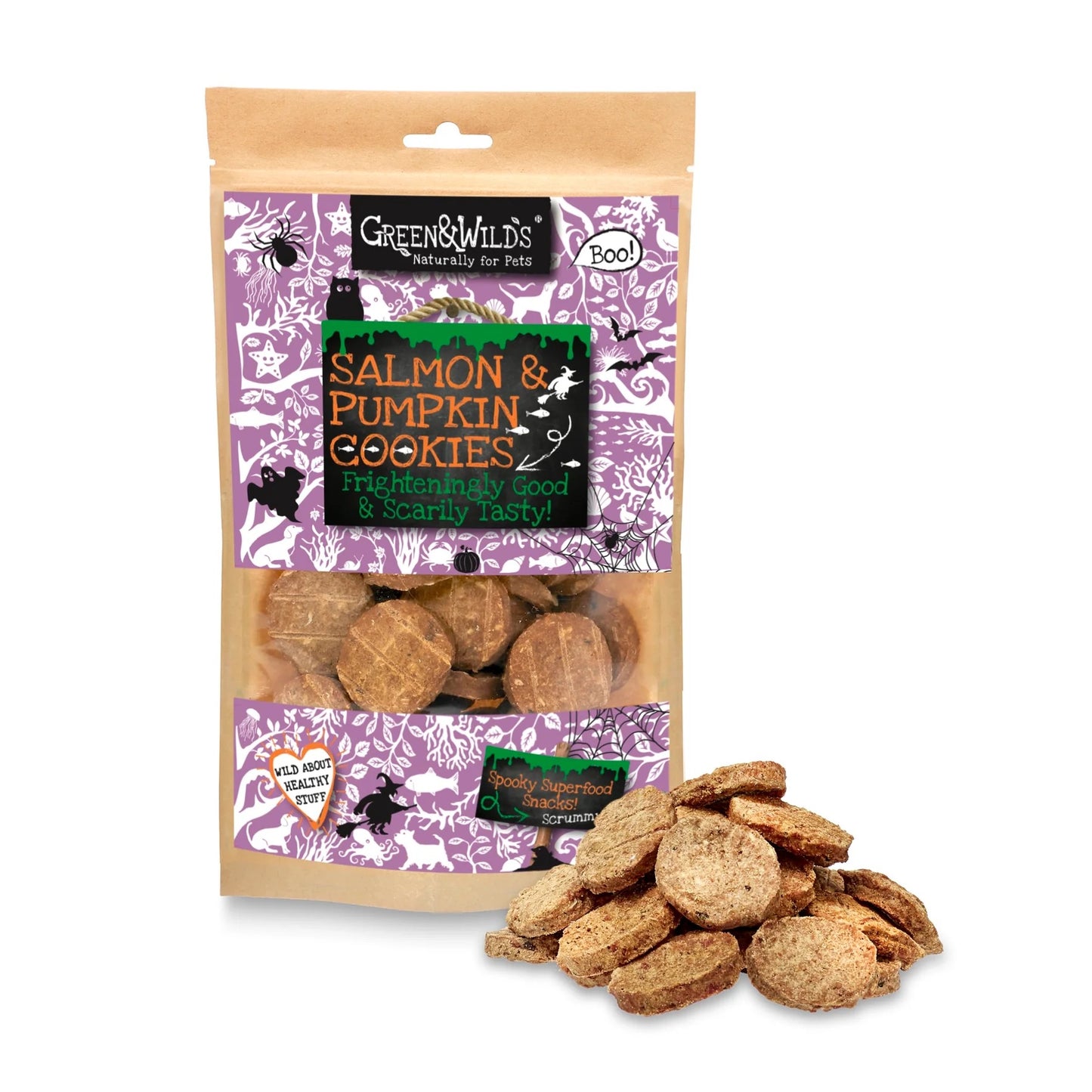 FIVER FRIDAY - GREEN & WILDS SALMON & PUMPKIN COOKIES 150G