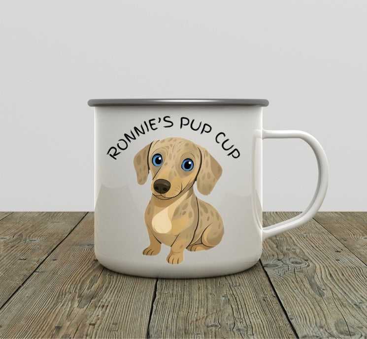 Personalised 12oz Enamel Pup Cup