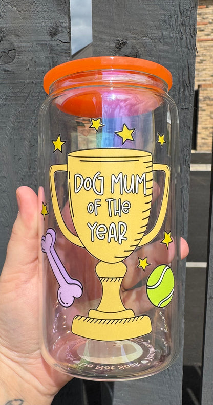 Dog Mum Design Glass Libby Cup