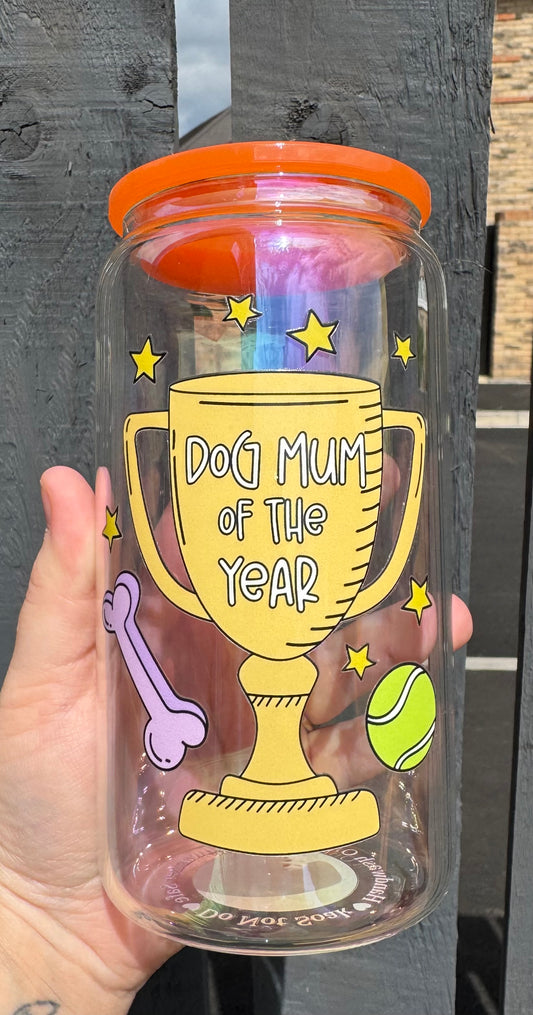 Dog Mum Design Glass Libby Cup