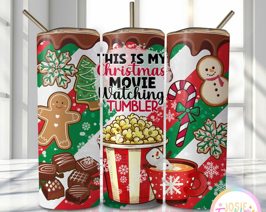 Christmas Movie Night Design 20oz Tumbler