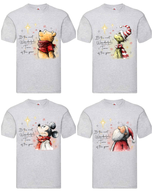 CHARACTER CHRISTMAS T-SHIRTS