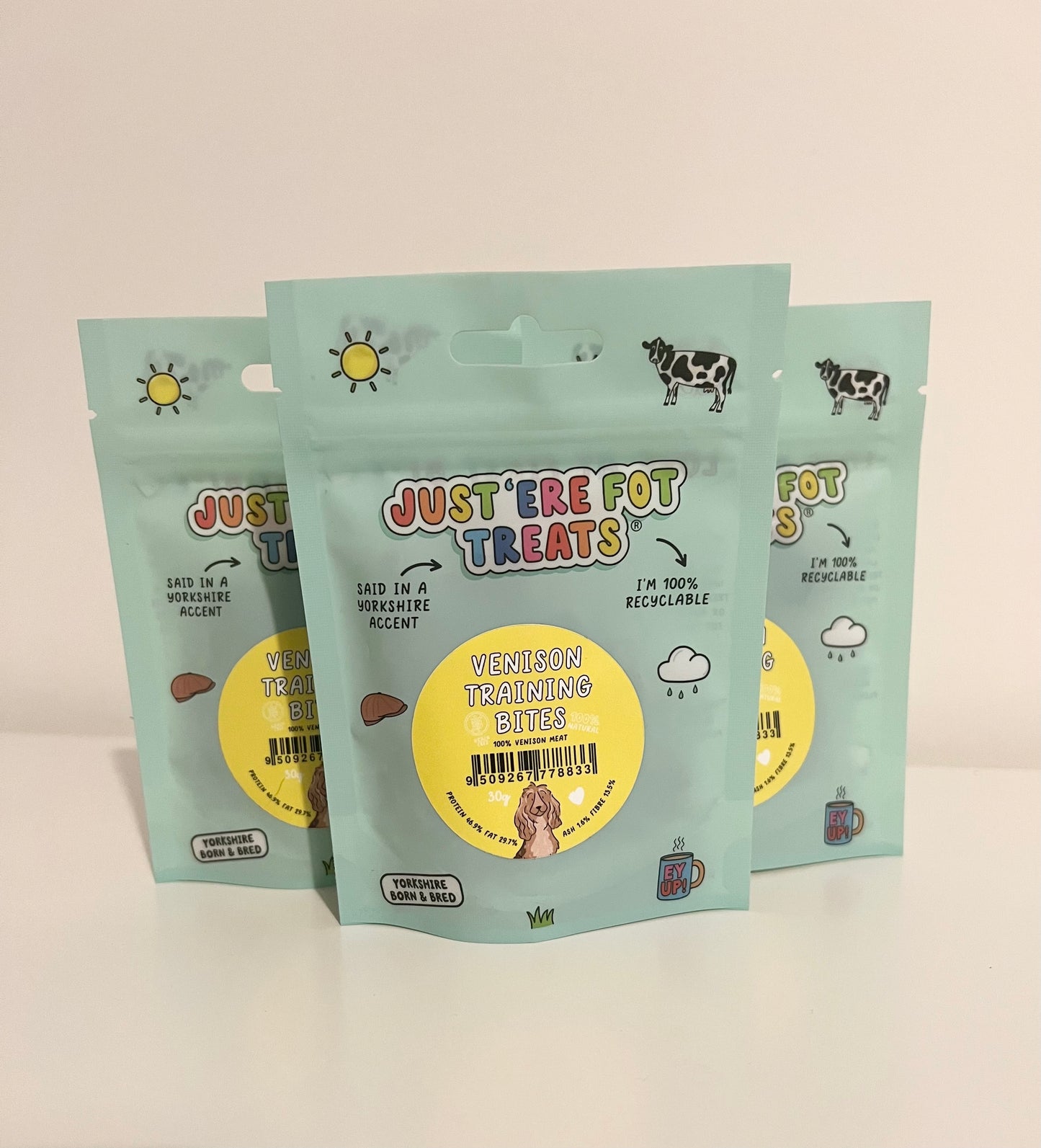 Just Ere Fot Treats Venison Training Bites Snack Pack 30g