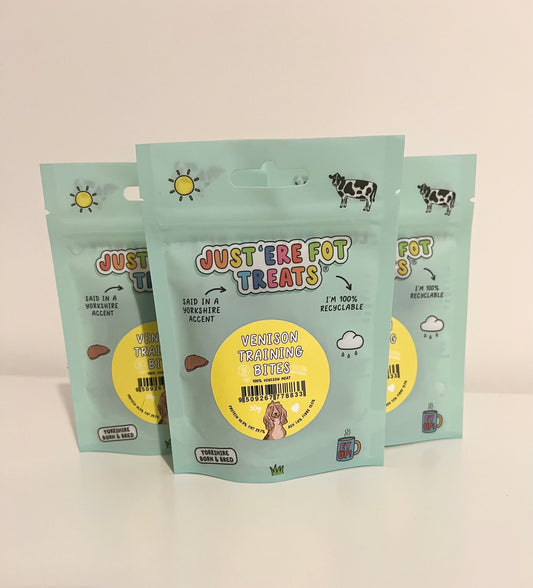 Just Ere Fot Treats Venison Training Bites Snack Pack 30g