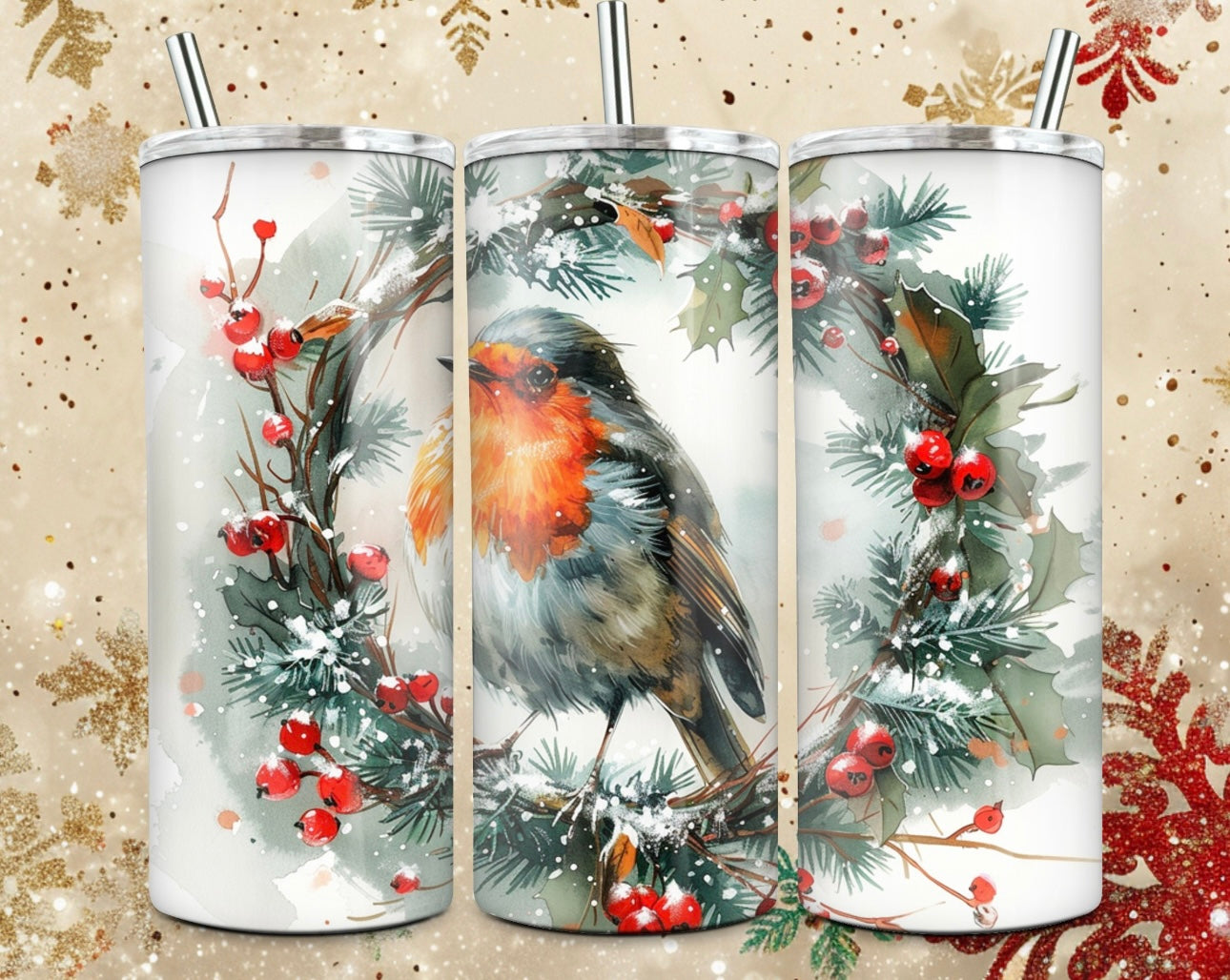 Christmas Robin 20oz Tumbler