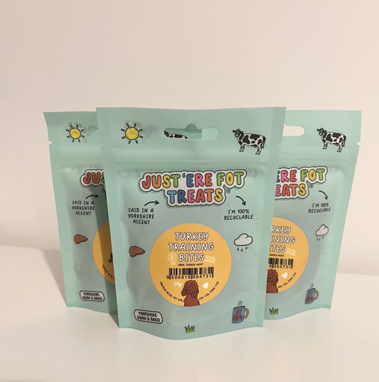 Just Ere Fot Treats Turkey Training Bites Snack Pack 30g