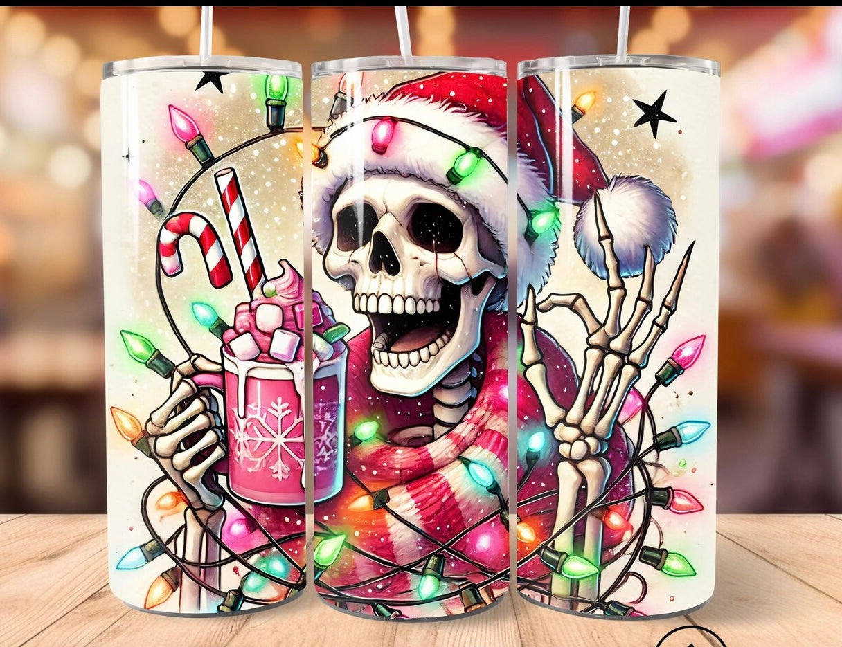 Skull Christmas 20oz Tumbler - Design 3