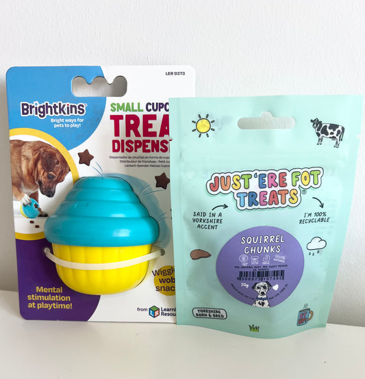 Brightkins Cupcake Treat Dispenser & Snack Pack Bundle