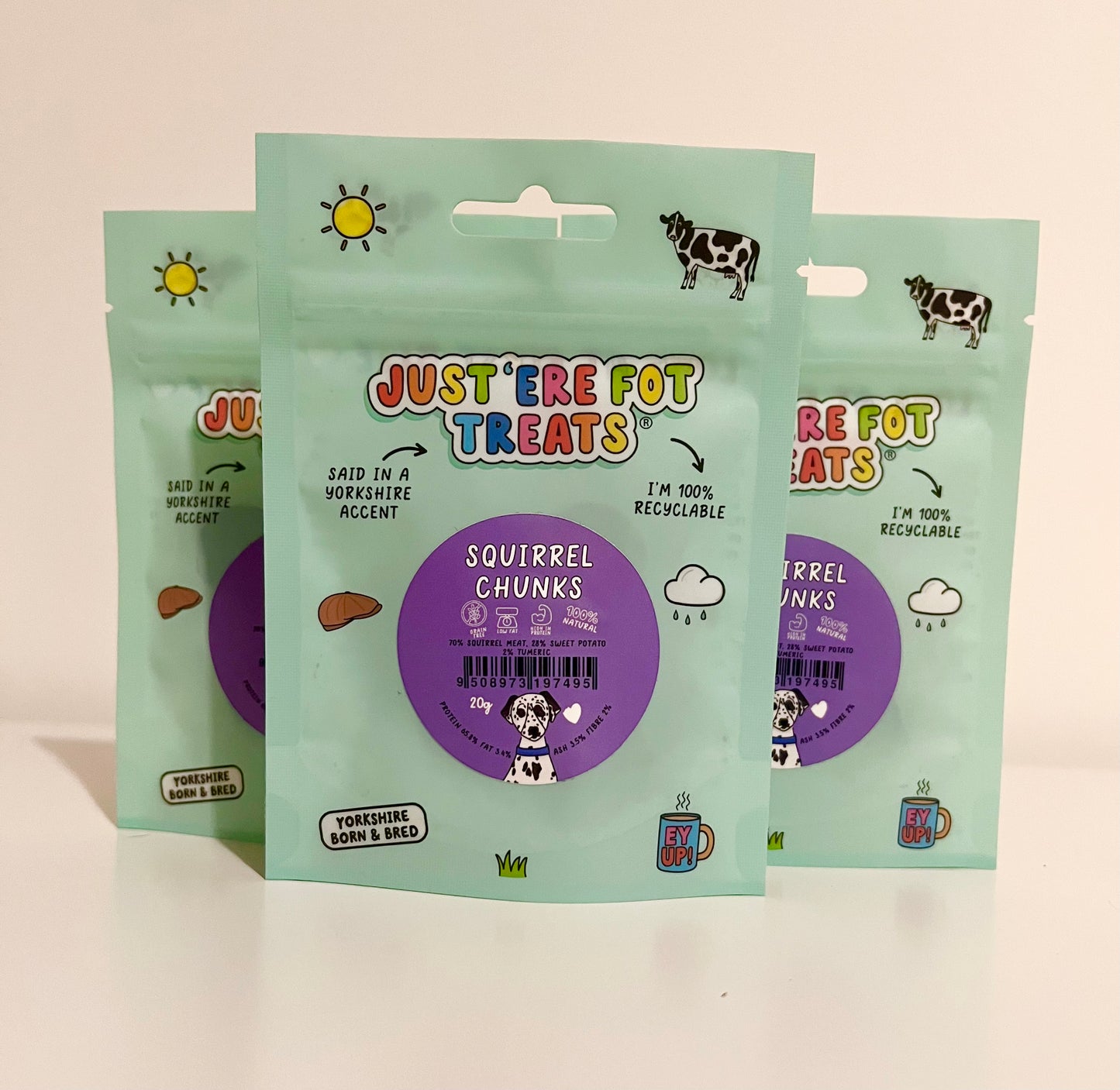 Just Ere Fot Treats Squirrel Chunks Snack Pack - 20g