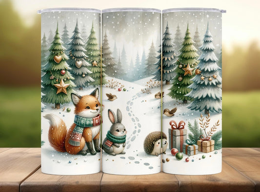 Christmas Woodland Animals 20oz Tumbler
