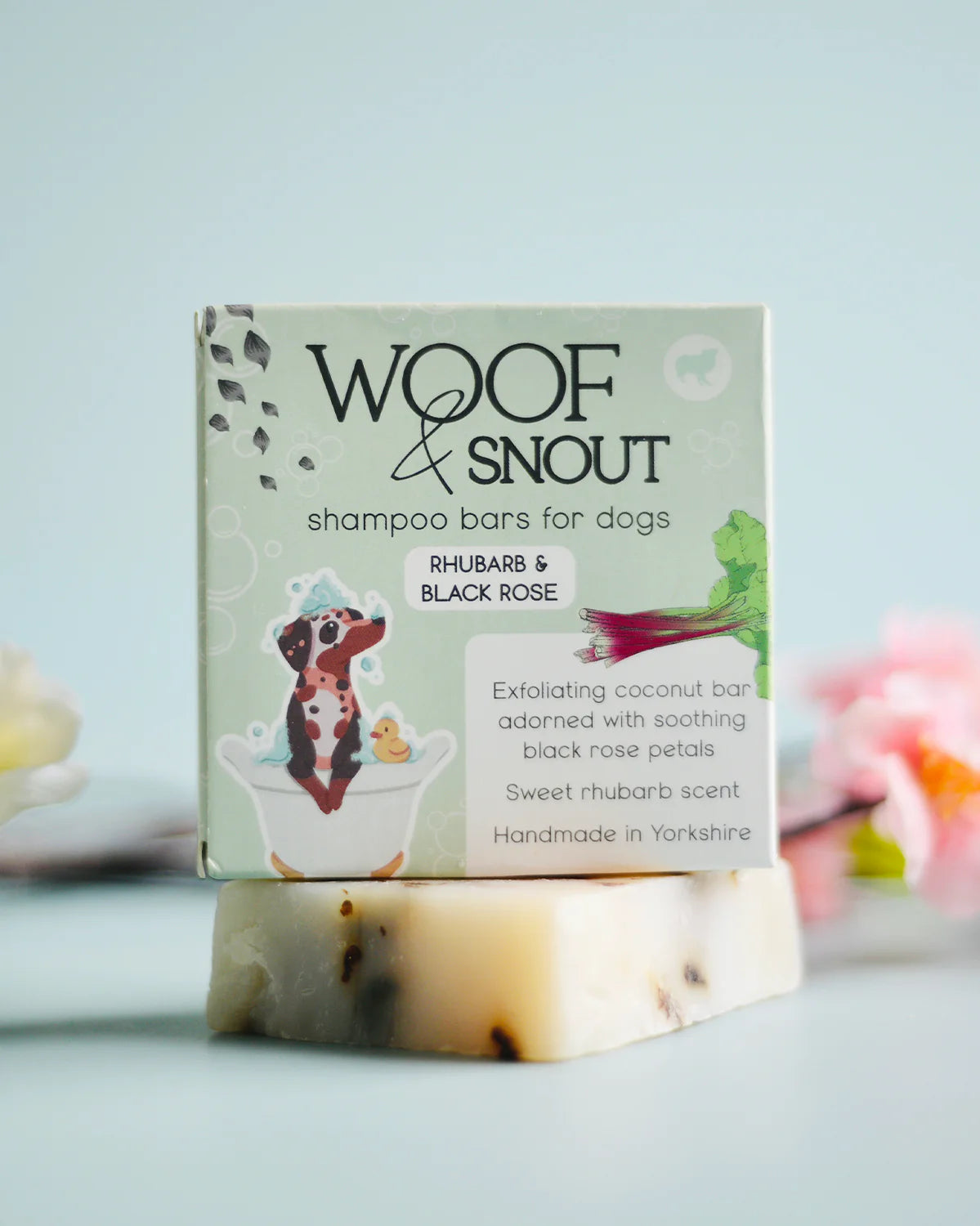 Woof & Snout Rhubarb & Black Rose Dog Shampoo Bar