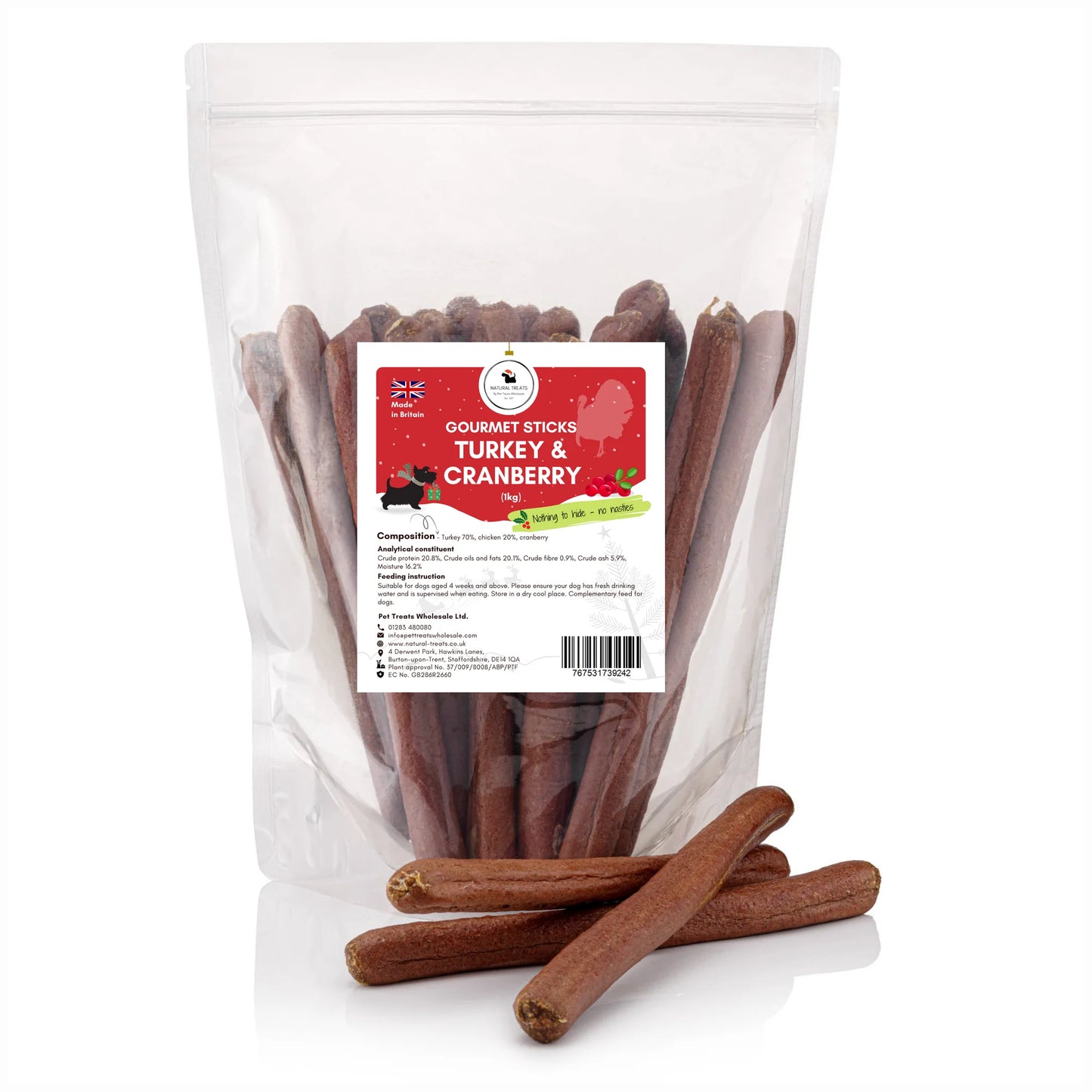 Turkey & Cranberry Gourmet Sausage Sticks (sold singly)