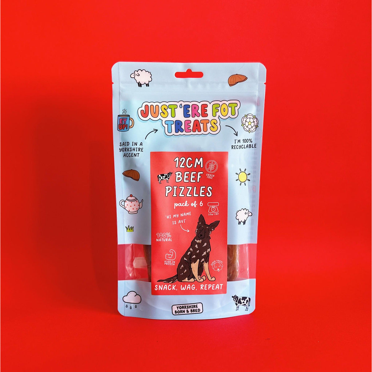 Just Ere Fot Treats 12cm Pizzle 6pk