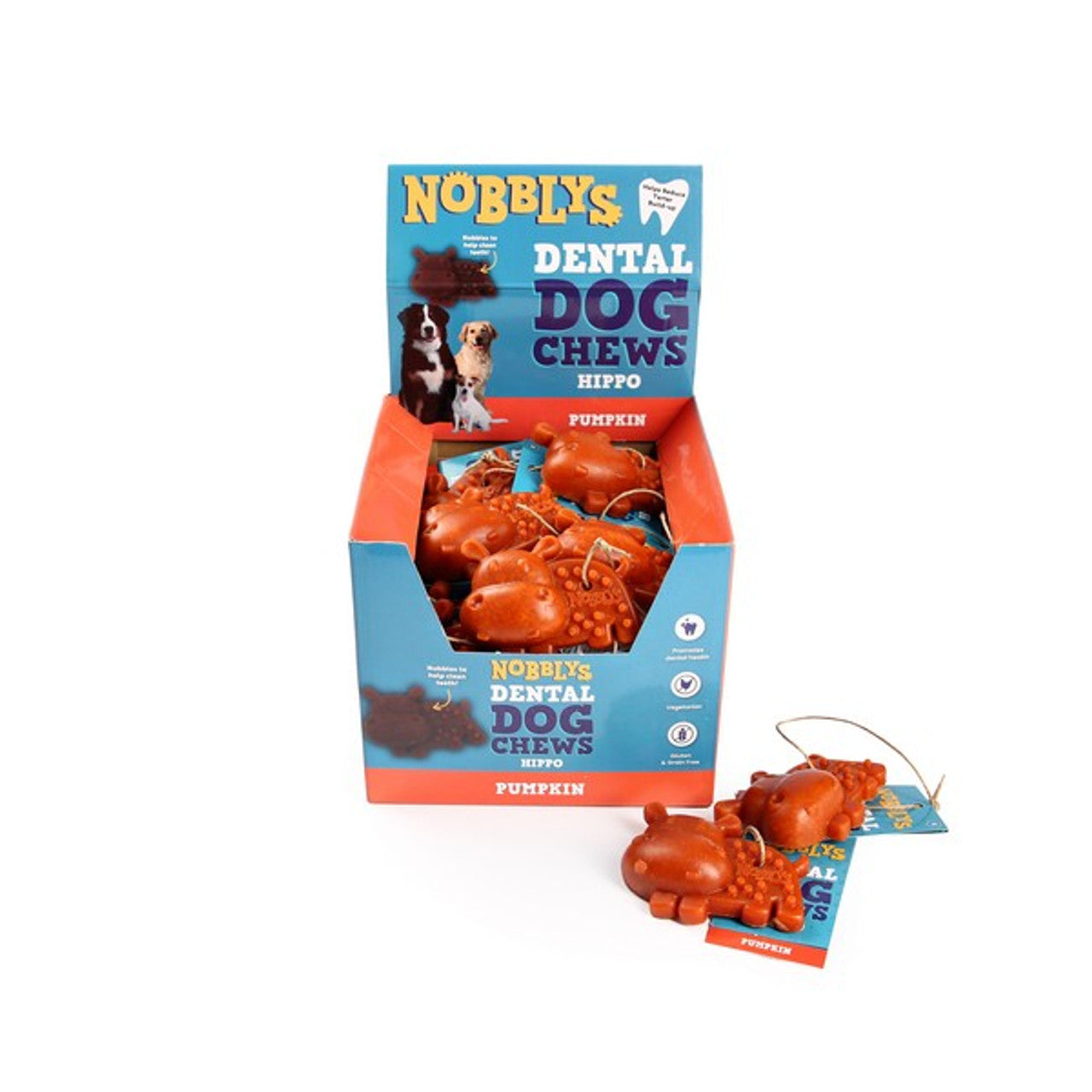 Nobblys Pumpkin Hippo Veggie Chew