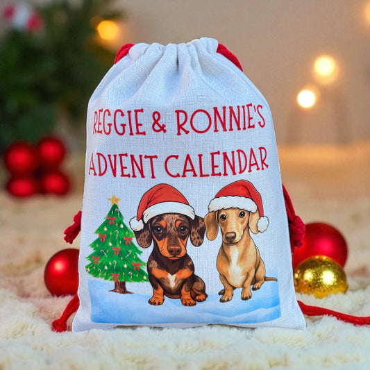 Double Personalised Filled Advent Calendar (for two dogs)
